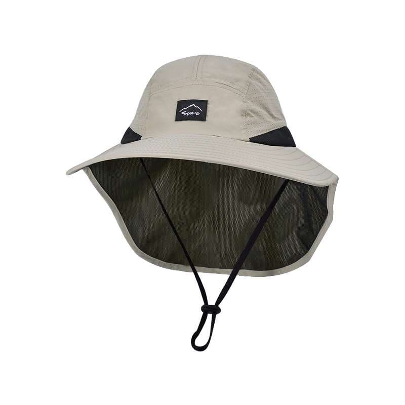 キッズ帽子 紫外線＆風対策に最適！メッシュ×広つばのキッズアウトドアハット【55-58cm／6～15歳】