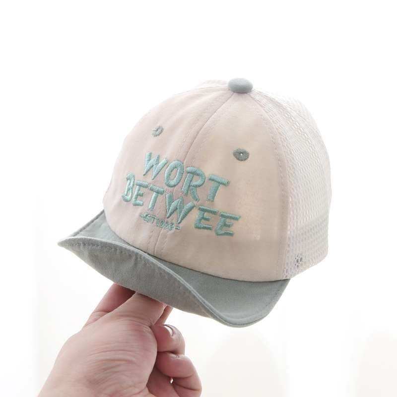 キッズ帽子 「WORT BETWEE」英語入り メッシュベビー帽子