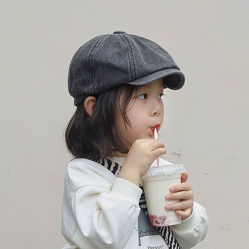 キッズ帽子 えっ！？キャスケットってこんなに可愛いの！？ デニム風おしゃれキャスケット