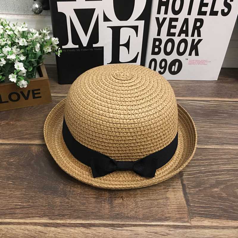 🌞 夏のお出かけにぴったり！リボン付きキッズ麦わらハット