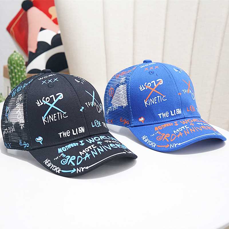 キッズ 帽子 おしゃれ文字デザイン メッシュキャップ｜通気性抜群＆ポップなキッズキャップ 