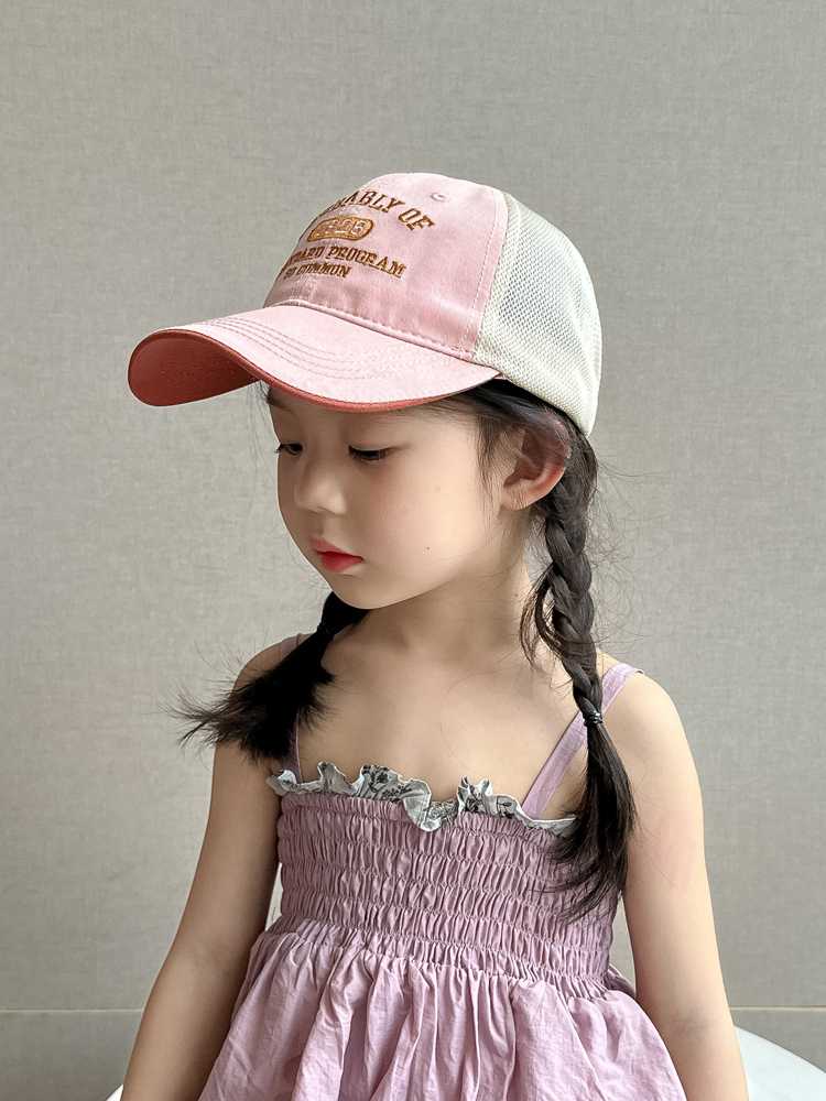 キッズ メッシュキャップ 刺繍入り｜軽量・通気性重視・サイズ調整可