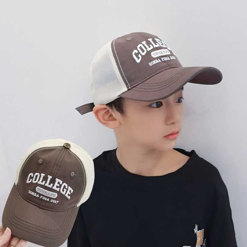 COLLEGE メッシュキッズキャップ｜通気性抜群 × ロゴ刺繍入り スポーティなデザイン