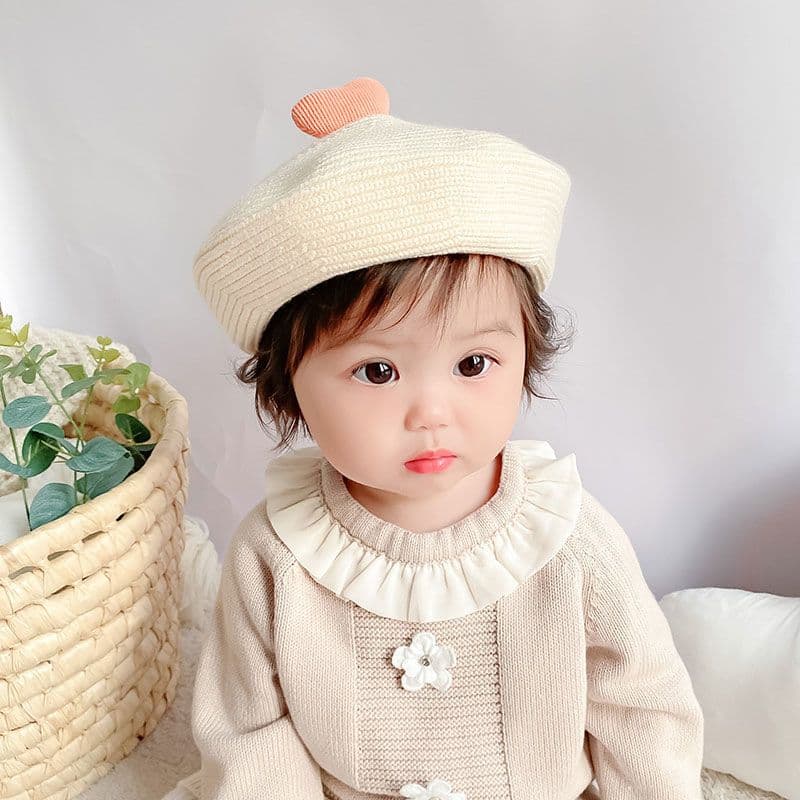 キッズ帽子 ふんわりかわいい果物モチーフベレー帽