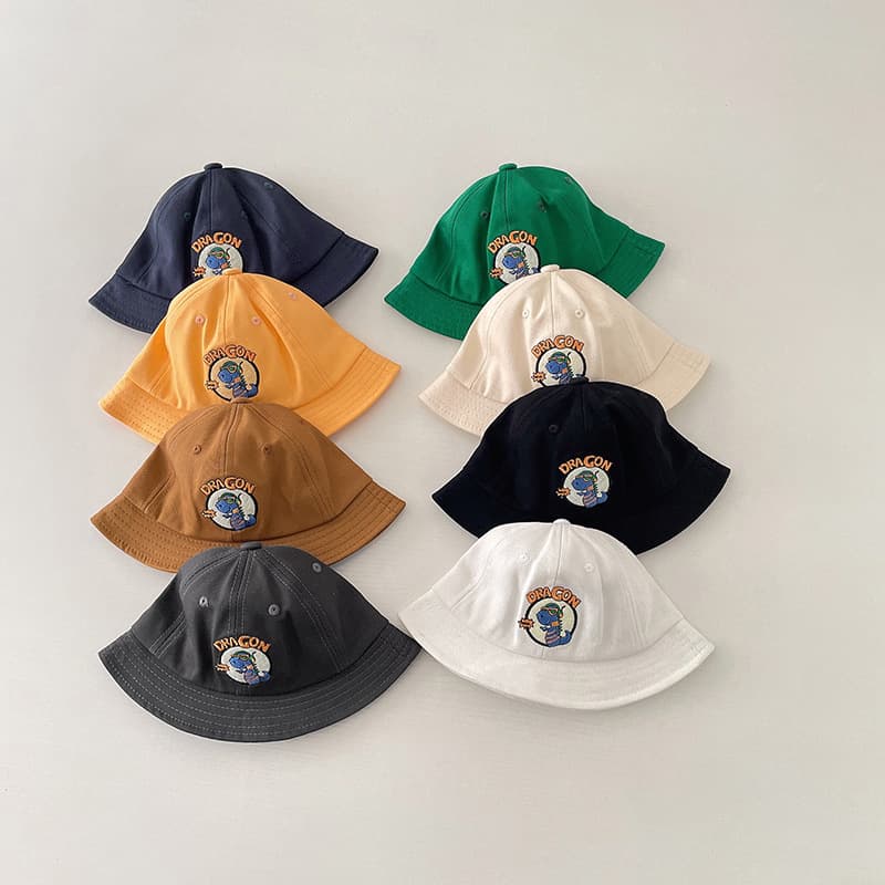キッズ帽子 かわいい恐竜刺繍バケットハット