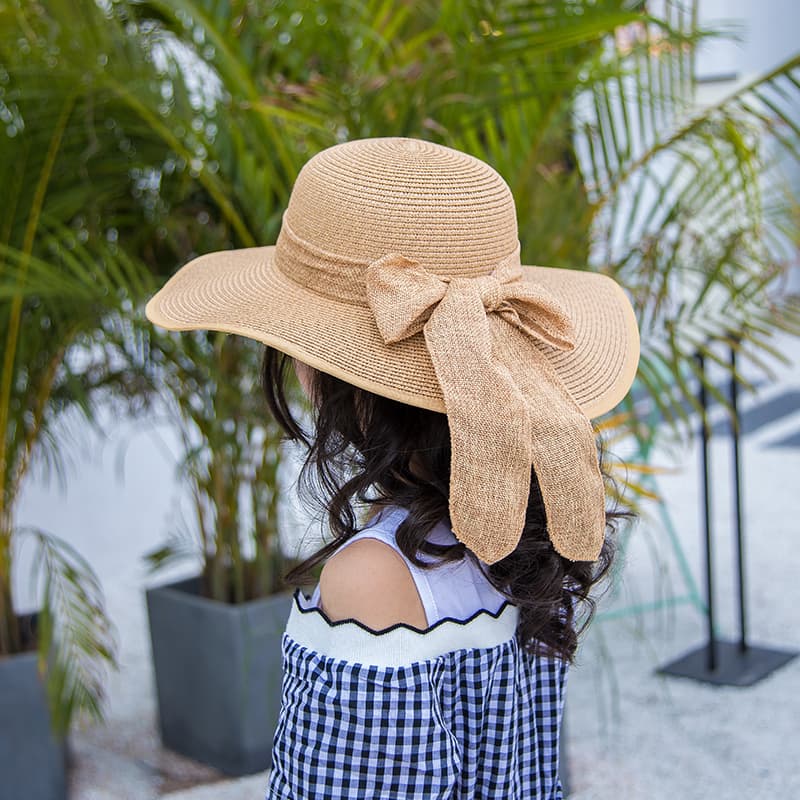 キッズ 帽子 夏のお出かけ 日よけ麦わら帽子｜広つば×軽やか素材で紫外線対策