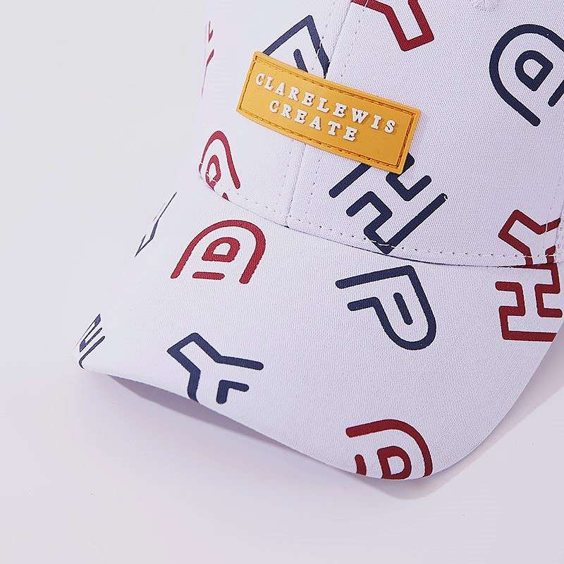 キッズ帽子 遊び心あふれる幾何学模様キャップ