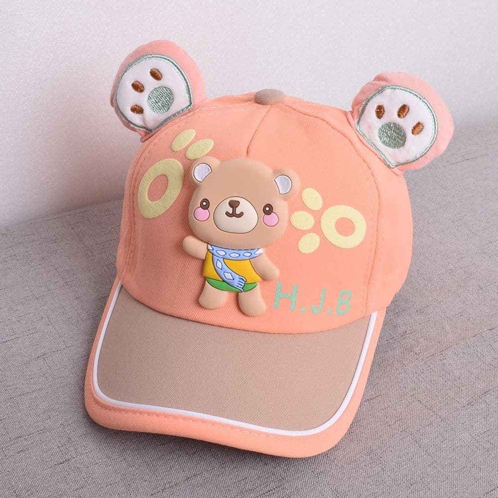 キッズ帽子 くまさん耳付きキッズキャップ