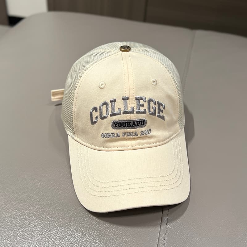 COLLEGE メッシュロゴ キッズキャップ｜通気性抜群×サイズ調整可 多色展開 子ども用