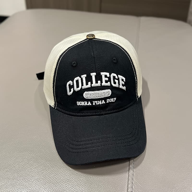 COLLEGE メッシュロゴ キッズキャップ｜通気性抜群×サイズ調整可 多色展開 子ども用