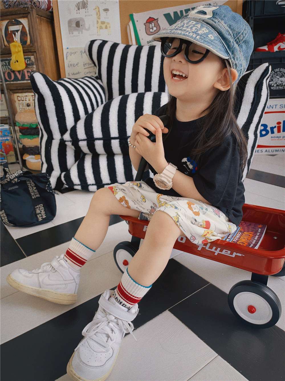 キッズ帽子  スタンダードサービス キッズデニムキャップ