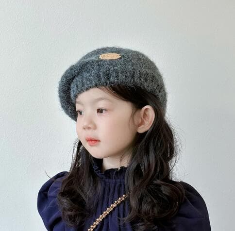 上質ニット ベレー帽 キッズ 7カラー｜秋冬 防寒 おしゃれ 帽子 女の子・男の子 49-55cm