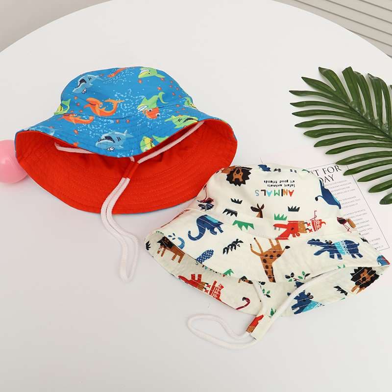 キッズ帽子  子供用動物・星柄バケットハット