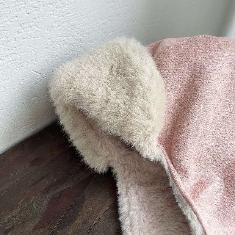 キッズ帽子 頭と耳の暖かさならこれにお任せ！ もこもこ耳あて付きフライトキャップ【51-58 cm・5歳〜】