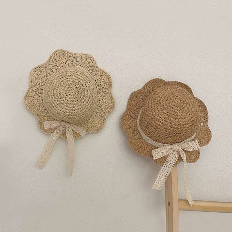 キッズ帽子 花びらリボン子供帽子