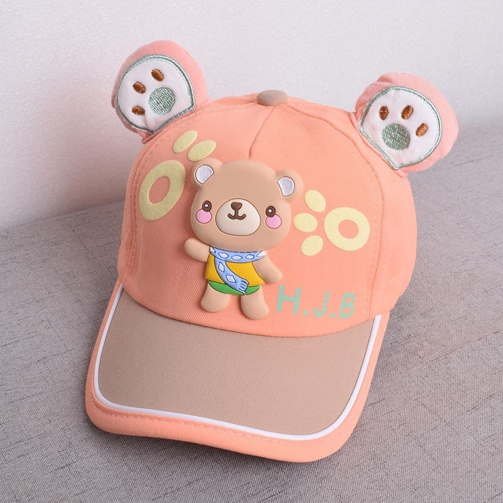 キッズ帽子 くまさん耳付きキッズキャップ