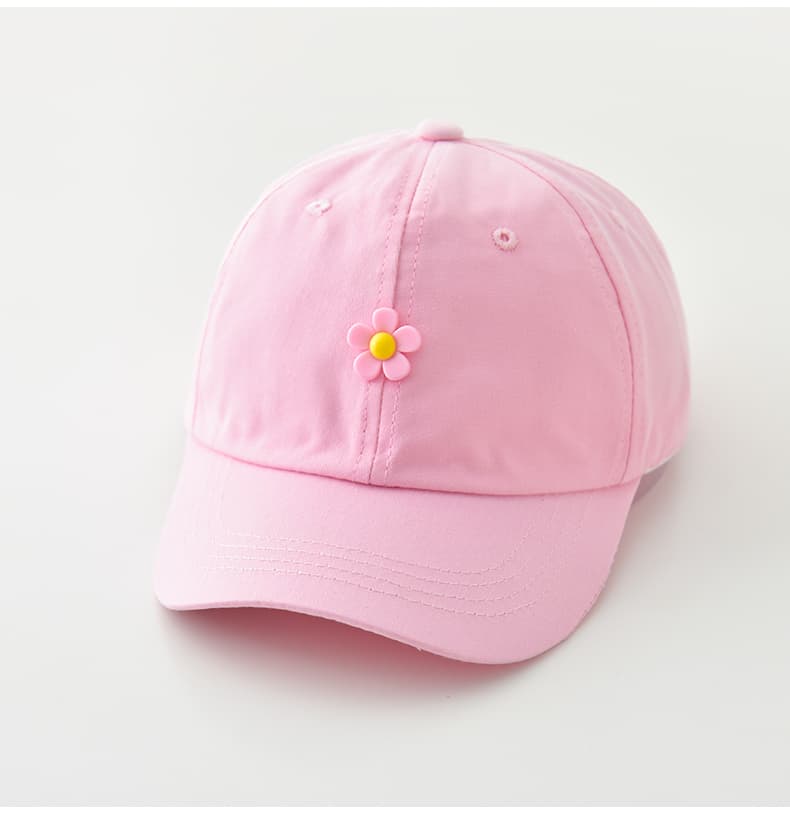 キッズ帽子 お花モチーフ付き かわいい子供用帽子