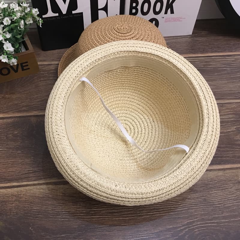 🌞 夏のお出かけにぴったり！リボン付きキッズ麦わらハット