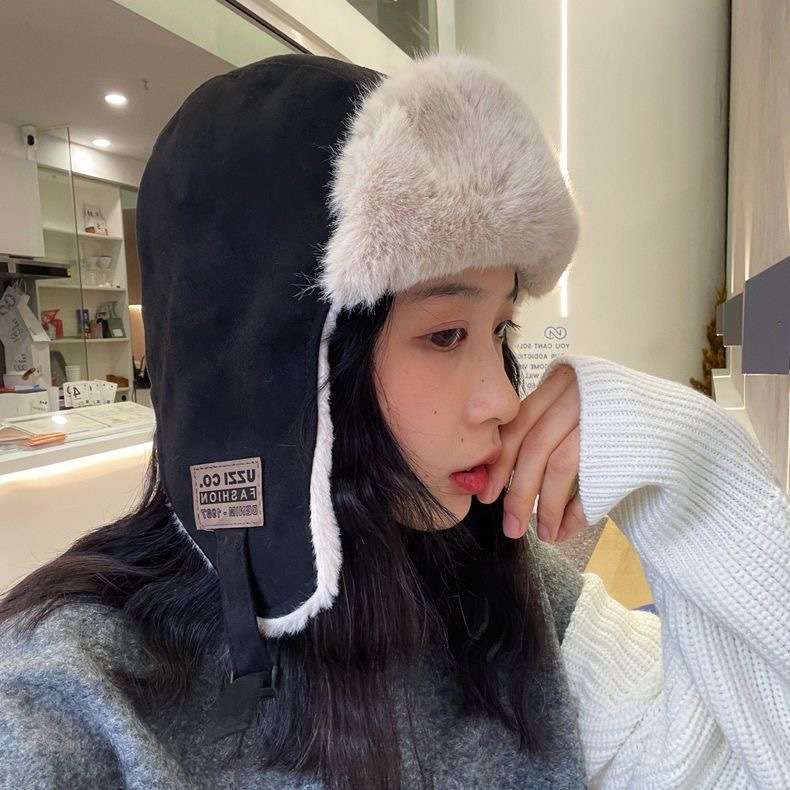 キッズ帽子 頭と耳の暖かさならこれにお任せ！ もこもこ耳あて付きフライトキャップ【51-58 cm・5歳〜】