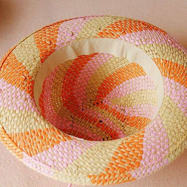 キッズ帽子 夏のかわいいストローハット