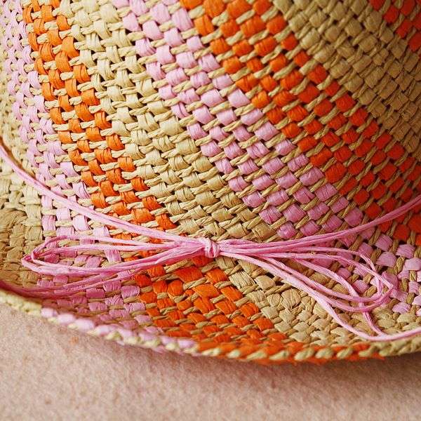 キッズ帽子 夏のかわいいストローハット