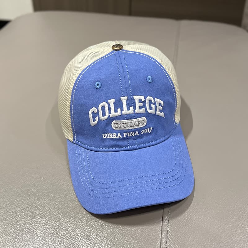 COLLEGE メッシュロゴ キッズキャップ｜通気性抜群×サイズ調整可 多色展開 子ども用