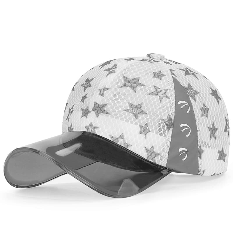 キッズ 帽子 星空メッシュ透明つばキッズキャップ｜夏用 通気性＆スタイリッシュ