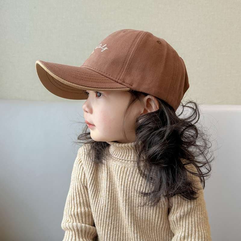 キッズ帽子 シンプルロゴ入りキャップ帽子