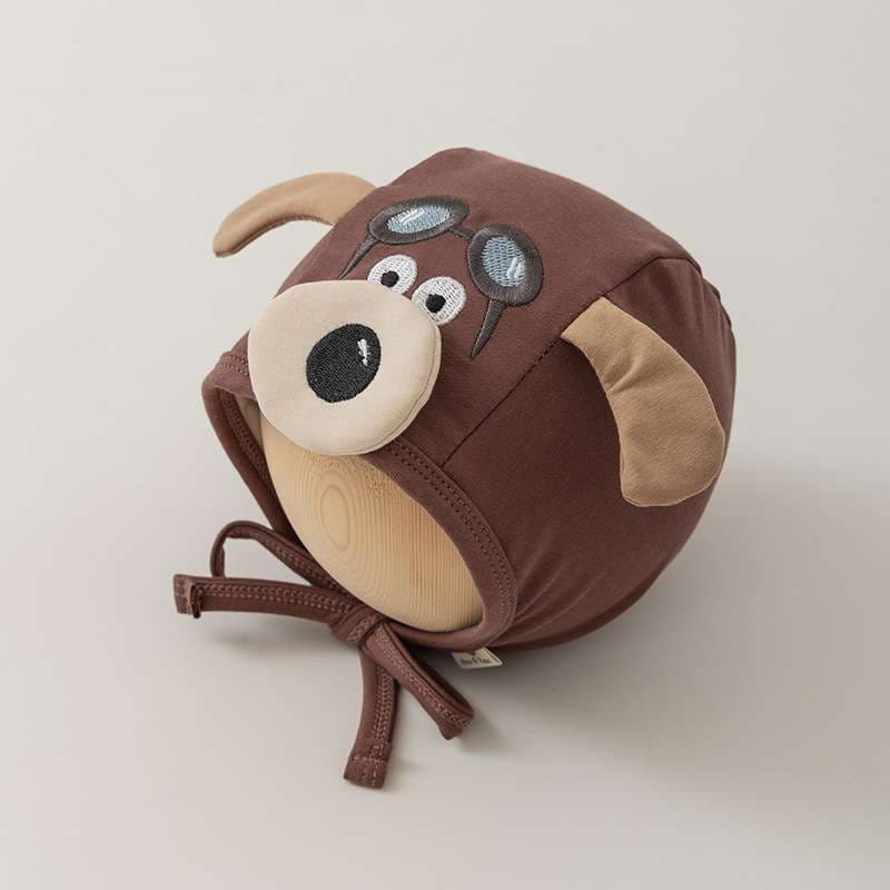 キッズ帽子 キャラクターがアクセントのベビーボンネット