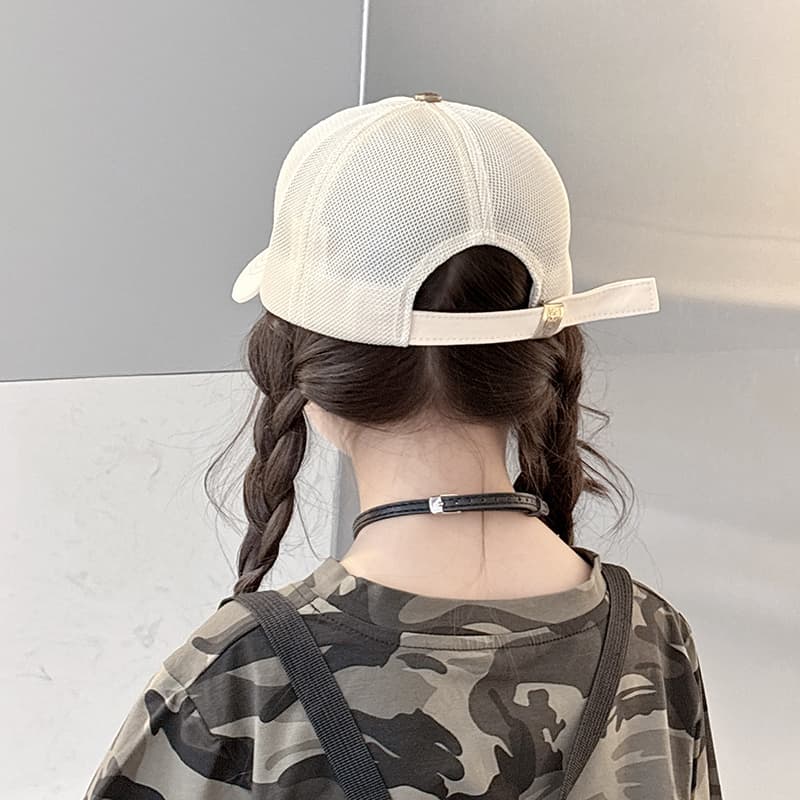 COLLEGE メッシュロゴ キッズキャップ｜通気性抜群×サイズ調整可 多色展開 子ども用