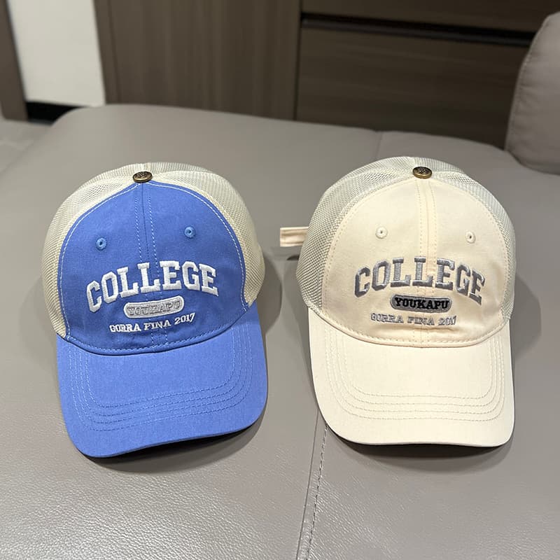 COLLEGE メッシュロゴ キッズキャップ｜通気性抜群×サイズ調整可 多色展開 子ども用