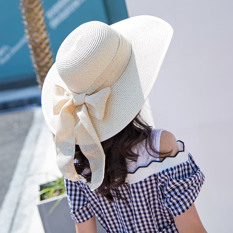 キッズ 帽子 夏のお出かけ 日よけ麦わら帽子｜広つば×軽やか素材で紫外線対策