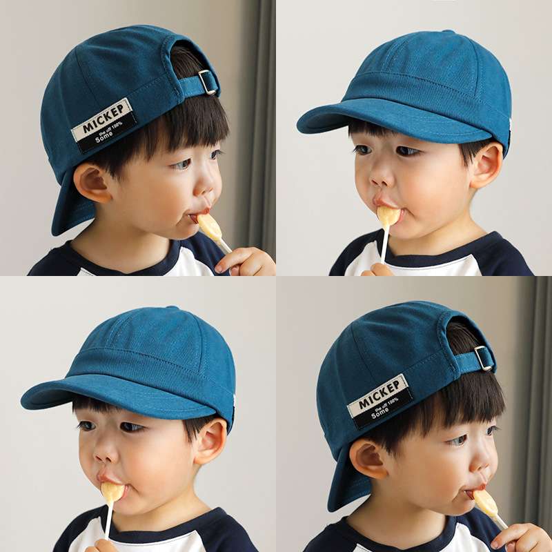 キッズ帽子  成長に合わせて使える！調節可能タグ付きキッズキャップ｜46–52cm