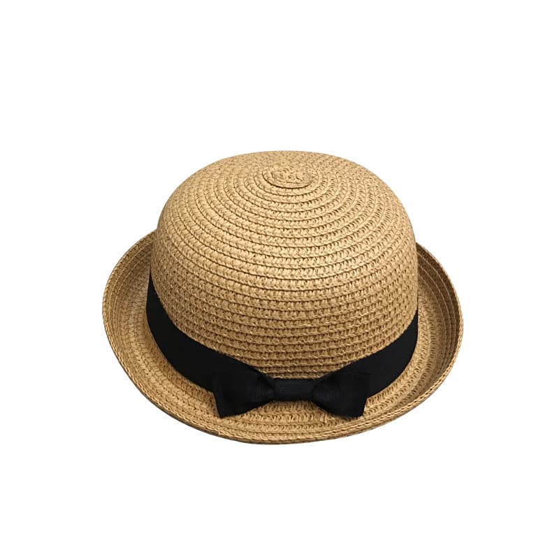 🌞 夏のお出かけにぴったり！リボン付きキッズ麦わらハット