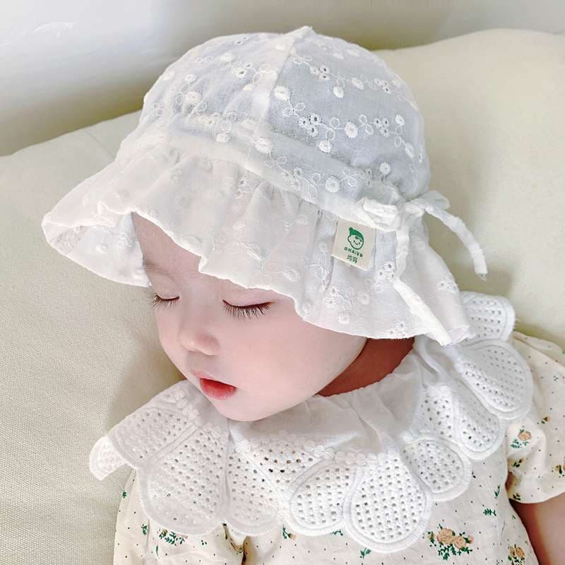  ベビー帽子 被った瞬間天使に♡ レース編みフリルのベビーボンネット｜お宮参り・お出かけ用にも 新生児〜ベビーサイズ3,200円（税込）