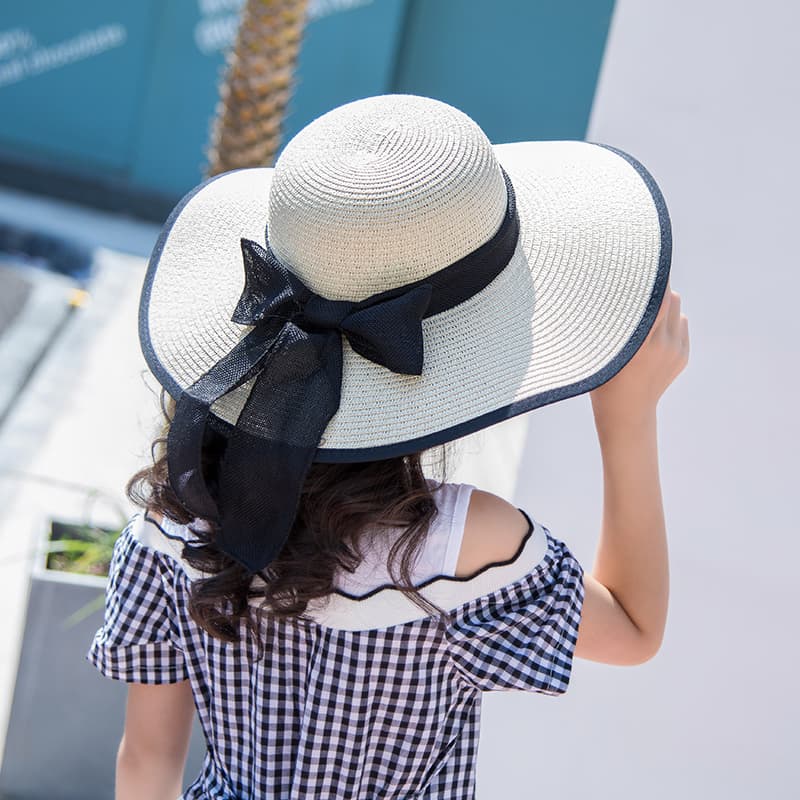 キッズ 帽子 夏のお出かけ 日よけ麦わら帽子｜広つば×軽やか素材で紫外線対策