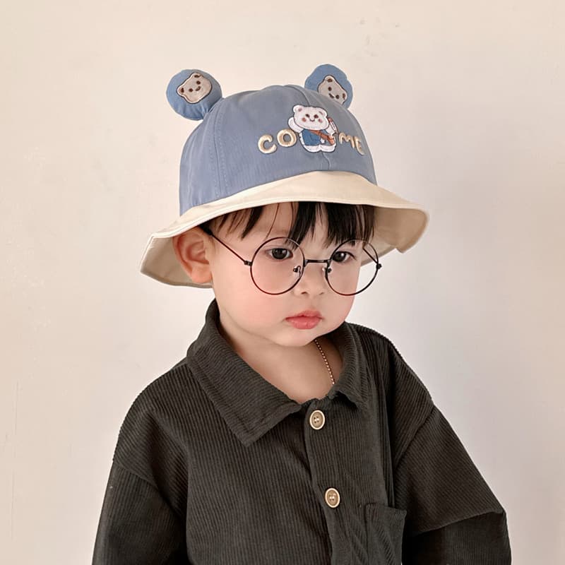 キッズ帽子 くまさん耳付きキッズバケットハット