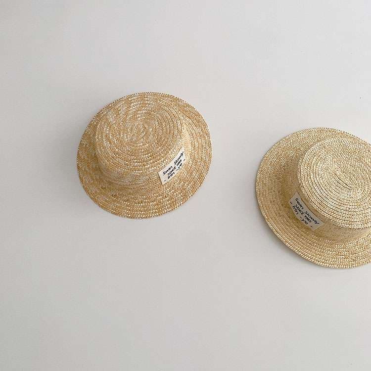 キッズ帽子 夏のビーチにも街のお出かけにも最適！ キッズ用サマーストローハット