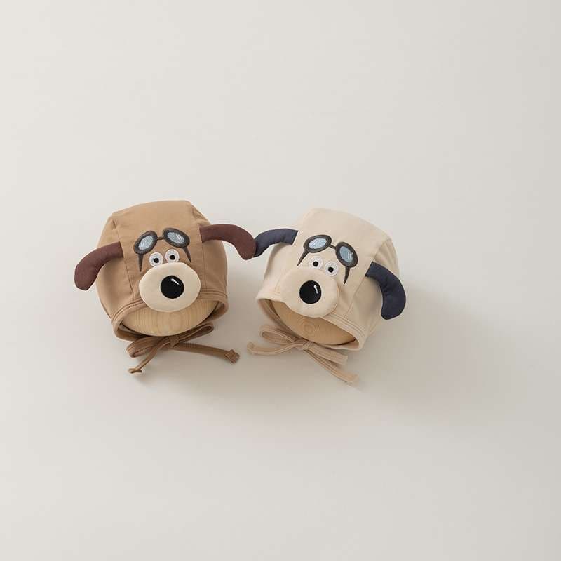 キッズ帽子 キャラクターがアクセントのベビーボンネット