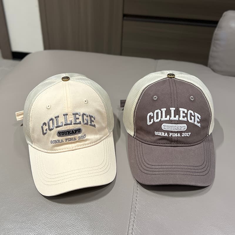 COLLEGE メッシュロゴ キッズキャップ｜通気性抜群×サイズ調整可 多色展開 子ども用