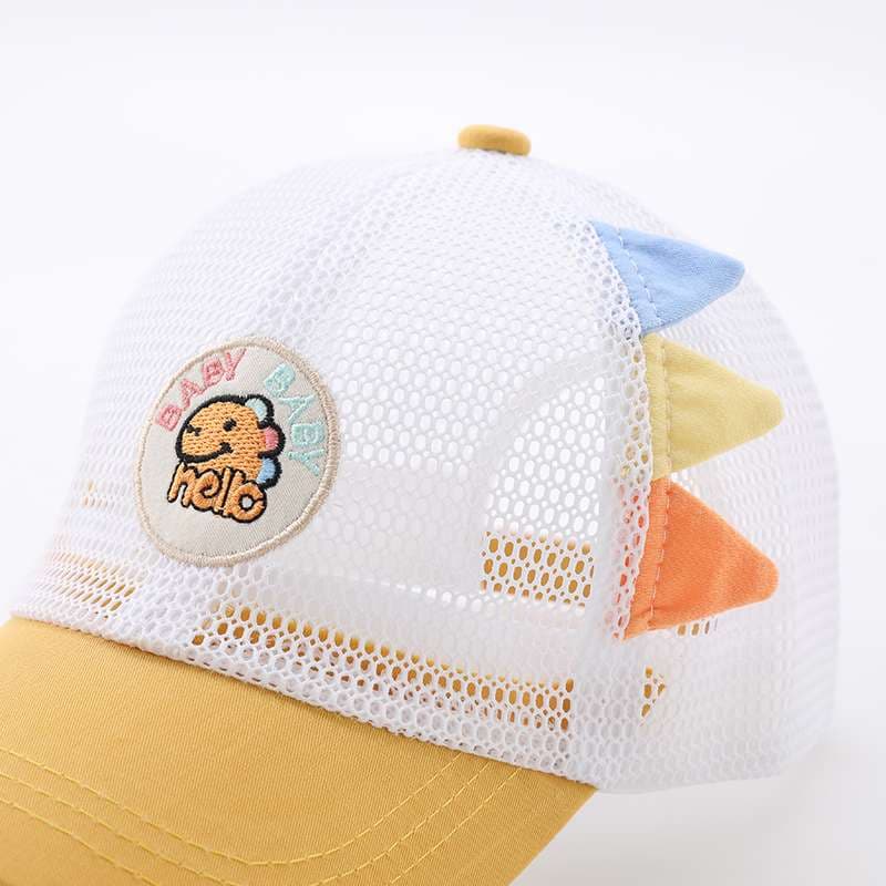 キッズ帽子 メッシュ生地の恐竜キッズ帽子