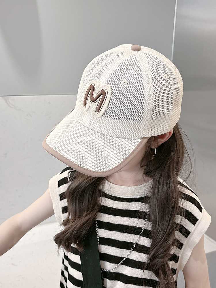 キッズ 帽子 イニシャル刺繍メッシュキャップ|通気性◎&カラフルカラー キッズキャップ