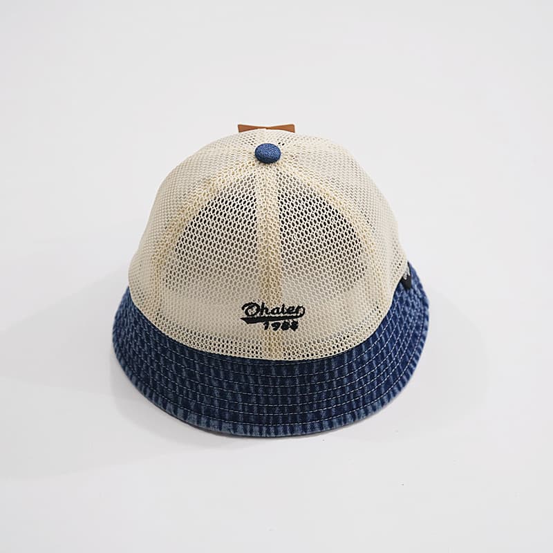 キッズ帽子 メッシュ通気性バケットハット 夏向け