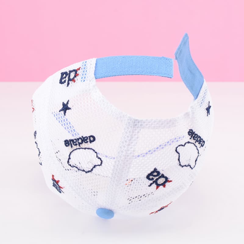 キッズ帽子 メッシュ素材かわいい雲模様キッズキャップ