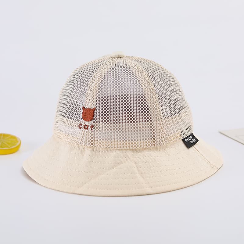 キッズ帽子 赤ちゃん用メッシュバケットハット 通気性抜群
