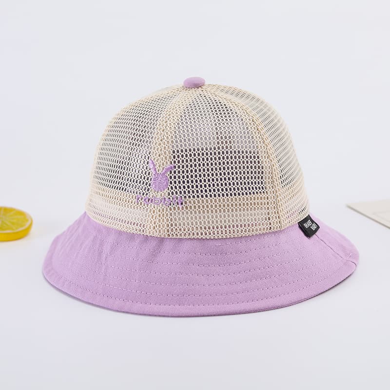 キッズ帽子 赤ちゃん用メッシュバケットハット 通気性抜群
