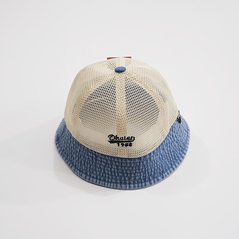キッズ帽子 メッシュ通気性バケットハット 夏向け
