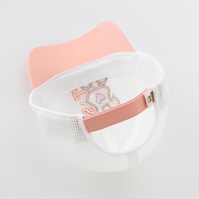 キッズ 帽子 うさぎハート メッシュキャップ|夏用 通気性抜群&可愛い刺繍デザイン 子ども用キャップ 3,040円(税込)